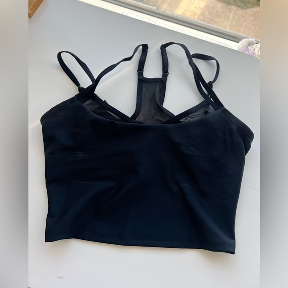 Alo Airlift Double Check Bra Tank- Black - Picture 4 of 5